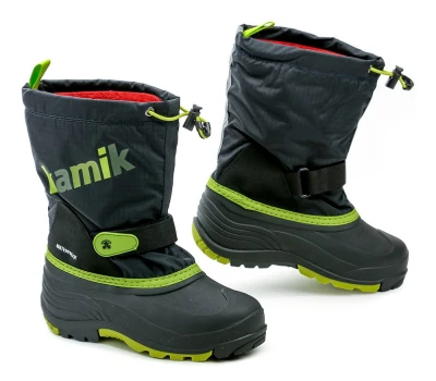 Kamik Waterbug5 černo-zelené dětské zimní sněhule
