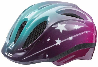 KED Meggy II Trend Stars Pink Aqua dětská cyklistická přilba