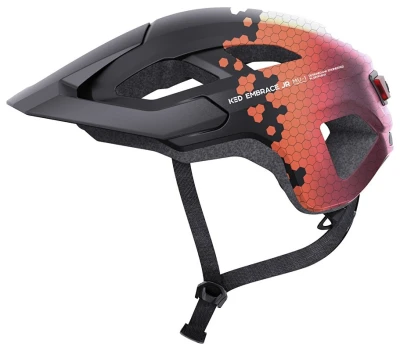 KED Embrace Jr. Black Maroon Red Matt S/M 52-58 cm dětská cyklistická přilba