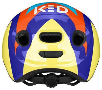 KED Meggy Spark Starburst Yellow Blue S 45-50 cm dětská cyklistická přilba