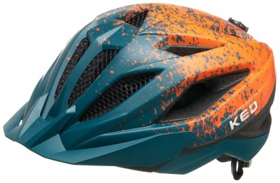 KED Street Junior Pro Arcadia Green Orange Matt juniorská cyklistická přilba