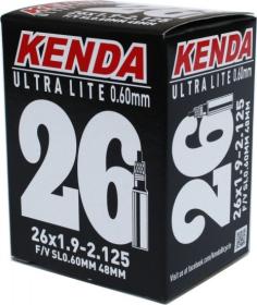 Kenda 26x1.90-2.125 (47/57-559) FV-48mm 120G Ultralite 0,6mm duše Kenda 26x1.90-2.125 (47/57-559) FV-48mm 120G Ultralite 0,6mm duše