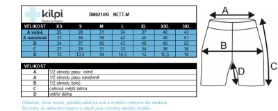KILPI 2P NETT-M Černá - Tmavě šedá - funkční boxerky