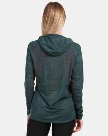 KILPI AILEEN-W Tmavě zelená dámská běžecká mikina