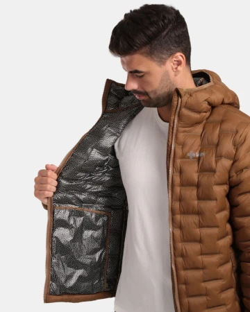 KILPI ALBA-M Hnědá pánská zimní bunda