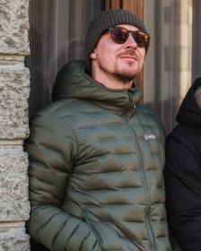 KILPI ALBERT-M Tmavozelená pánska páperová bunda