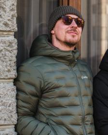 KILPI ALBERT-M Tmavě zelená pánská péřová bunda
