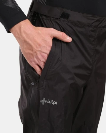 KILPI ALPIN-M Černé pánské hardshellové a nepromokavé kalhoty POUZE XL (VÝPRODEJ)