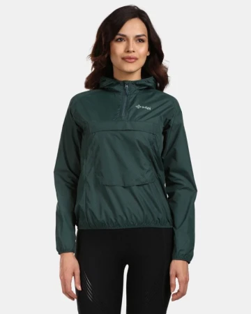 KILPI ANORI-W Tmavě zelená dámská outdoorová bunda KILPI ANORI-W Tmavě zelená dámská outdoorová bunda
