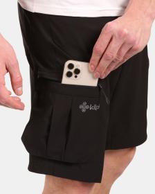 KILPI ASHER-M Čierne pánske šortky