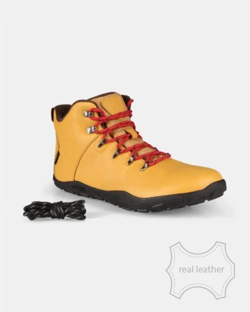 KILPI BARE LEATHER HIGH-U Béžová unisex outdoorová barefoot obuv