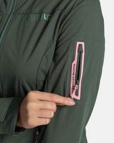 KILPI BELTRA-W Tmavě zelená dámská softshellová bunda