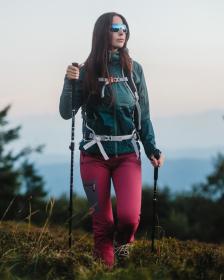 KILPI BELVELA-W Tmavě červené dámské outdoorové kalhoty