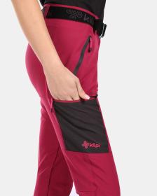 KILPI BELVELA-W Tmavo červené dámske outdoorové nohavice