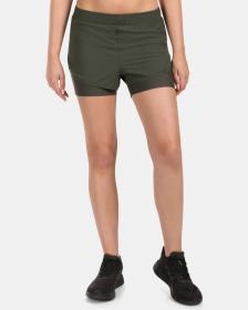 KILPI BERGEN-W Tmavozelené dámske bežecké šortky KILPI BERGEN-W Tmavozelené dámske bežecké šortky