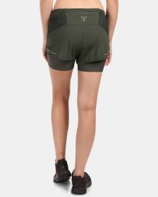 KILPI BERGEN-W Tmavě zelené dámské běžecké šortky