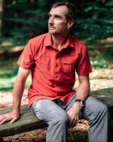 Kilpi BOMBAY-M tmavě červená pánská outdoorová košile