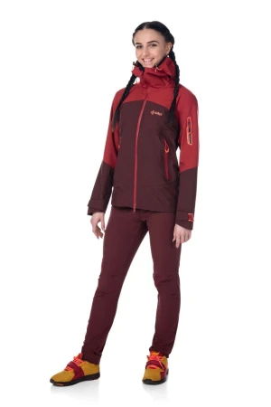 Kilpi BRODELIA-W tmavě červené dámské outdoorové kalhoty