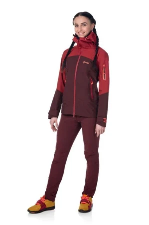 Kilpi BRODELIA-W tmavě červené dámské outdoorové kalhoty POUZE 44 (VÝPRODEJ)