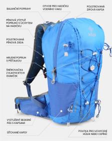 KILPI CARGO 25-U Modrý turistický batoh