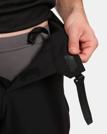 KILPI CAVALET-M Černý cyklistický dres + KILPI HIXON-M Černé cyklistické kraťasy