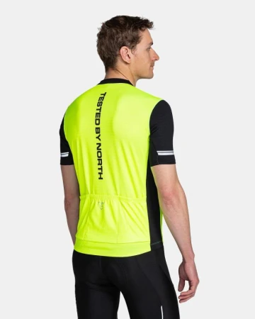 KILPI CAVALET-M Žlutý cyklistický dres + KILPI PRESSURE-M Černé cyklistické šortky