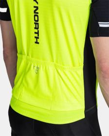 KILPI CAVALET-M Žlutý cyklistický dres + KILPI PRESSURE-M Černé cyklistické šortky