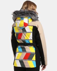 KILPI CLAIR-W Béžová dámská lyžařská bunda