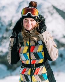 KILPI CLAIR-W Béžová dámská lyžařská bunda