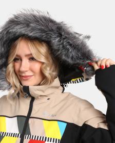 KILPI CLAIR-W Béžová dámská lyžařská bunda