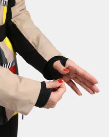 KILPI CLAIR-W Béžová dámská lyžařská bunda