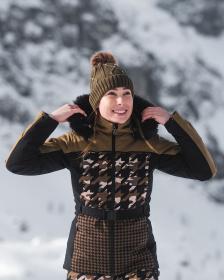 KILPI CLAIR-W Khaki dámská lyžařská bunda