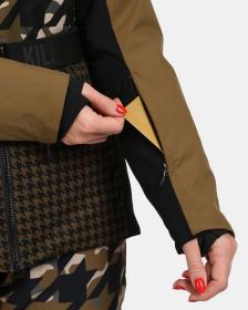 KILPI CLAIR-W Khaki dámská lyžařská bunda