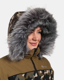 KILPI CLAIR-W Khaki dámská lyžařská bunda