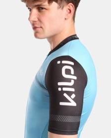 KILPI CORRIDOR-M Světle modrý cyklistický dres + KILPI HIXON-M Černé cyklistické kraťasy