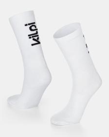 KILPI CYCLER-U Bílé unisex cyklistické ponožky