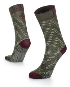 Kilpi CYCLER-U khaki unisex cyklistické ponožky