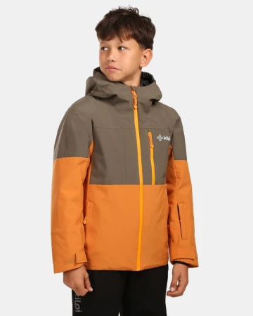 KILPI DENVER-JB Khaki dětská lyžařská bunda