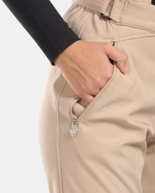 KILPI DIONE-W Béžové dámské softshellové lyžařské kalhoty