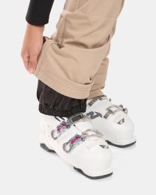 KILPI DIONE-W Béžové dámské softshellové lyžařské kalhoty