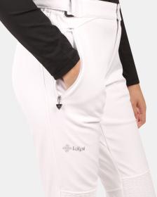 KILPI DIONE-W Bílé dámské softshellové lyžařské kalhoty