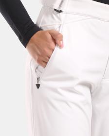 KILPI DIONE-W Biele dámske softshellové lyžiarske nohavice