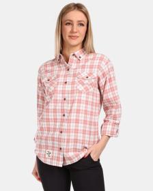 KILPI FLANNY-W Ružová dámska športová flanelová košeľa
