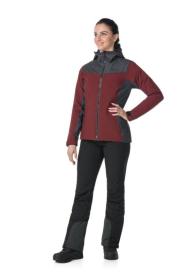 Kilpi FLIP-W Tmavě červená dámská lyžařská bunda POUZE 40 (VÝPRODEJ)