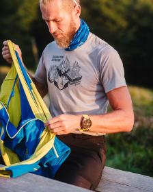 KILPI GAROVE-M Svetlo šedé pánske funkčné tričko