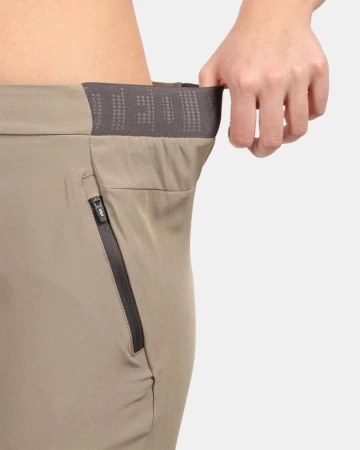KILPI HEYES-W Khaki dámské běžecké kalhoty