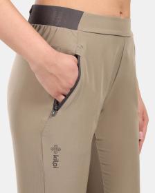 KILPI HEYES-W Khaki dámské běžecké kalhoty