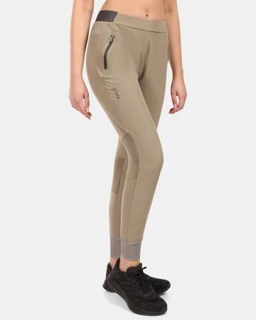 KILPI HEYES-W Khaki dámské běžecké kalhoty