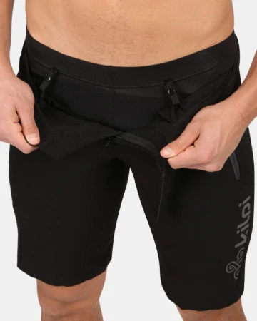 Kilpi Hixon-M BLK Černé pánské cyklistické kraťasy