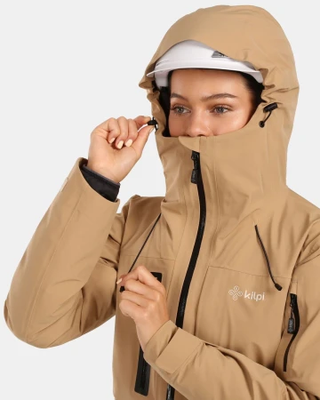 KILPI HORIZON-W Béžová dámská outdoorová bunda